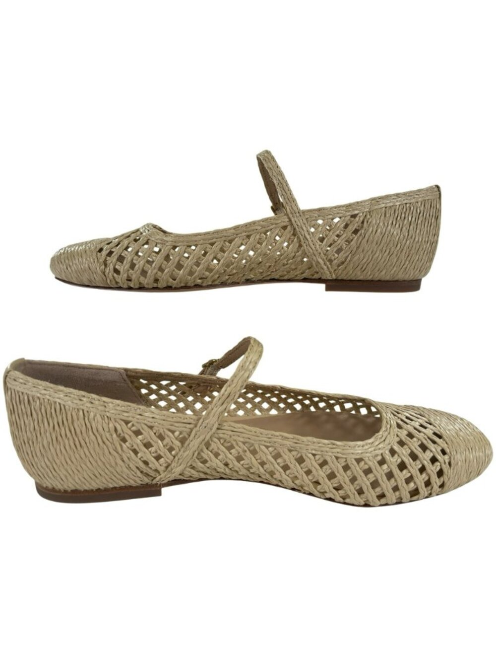 Veronica Beard Ellie Raffia Natural Beige Cute Flats Women's Size 7 MSRP$395 NEW - Picture 2 of 12